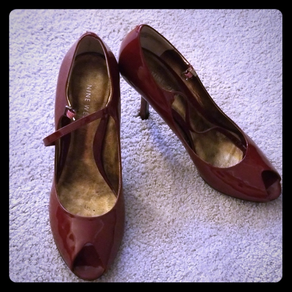 Nine West Maroon Heels